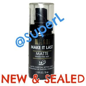 5/$15 NEW Milani Make It Last Matte Charcoal Setting Spray Makeup